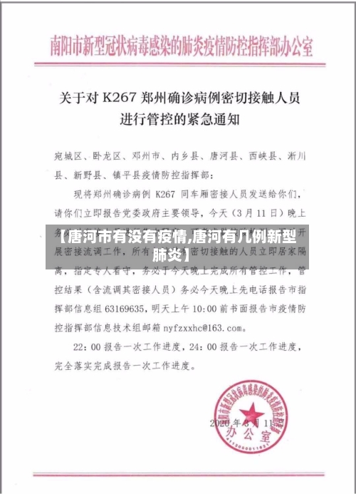 【唐河市有没有疫情,唐河有几例新型肺炎】-第2张图片