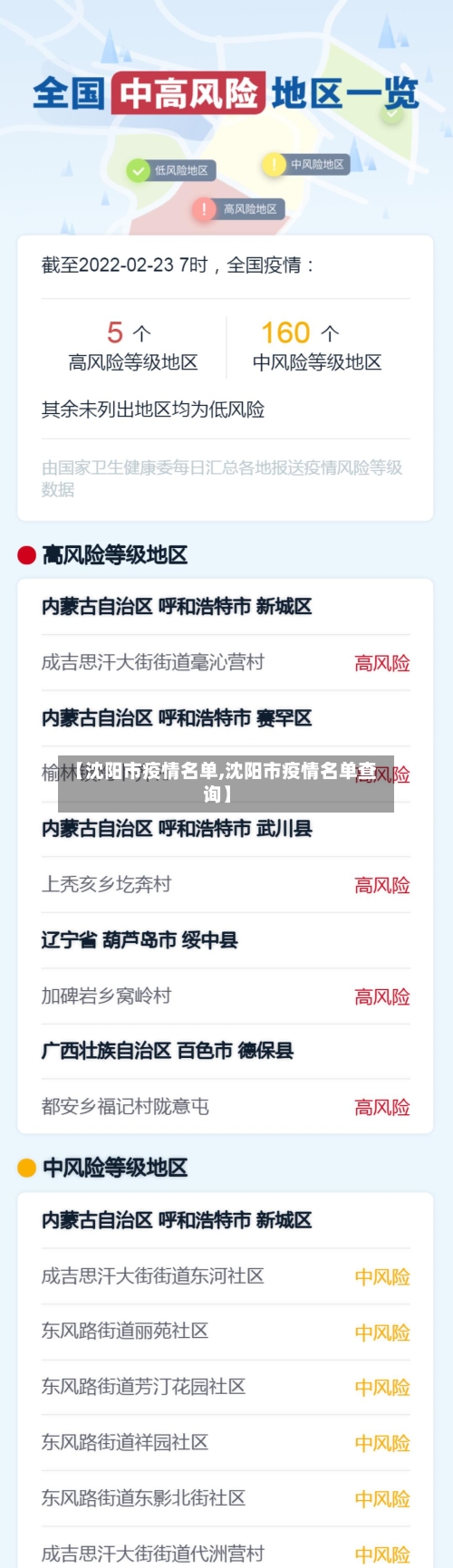 【沈阳市疫情名单,沈阳市疫情名单查询】