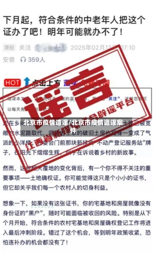 北京市疫情造谣/北京市疫情造谣案件